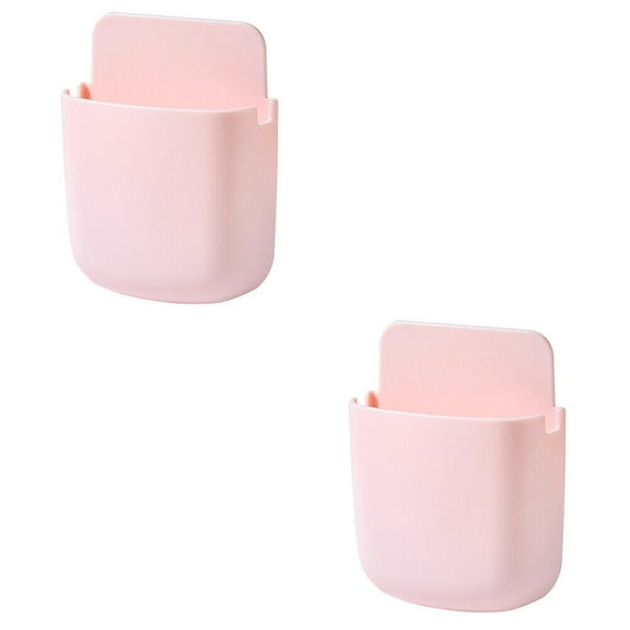 US 2~4Pc Adhesive Rack Hanging Box Remote Control Holder Phone Storage Organizer