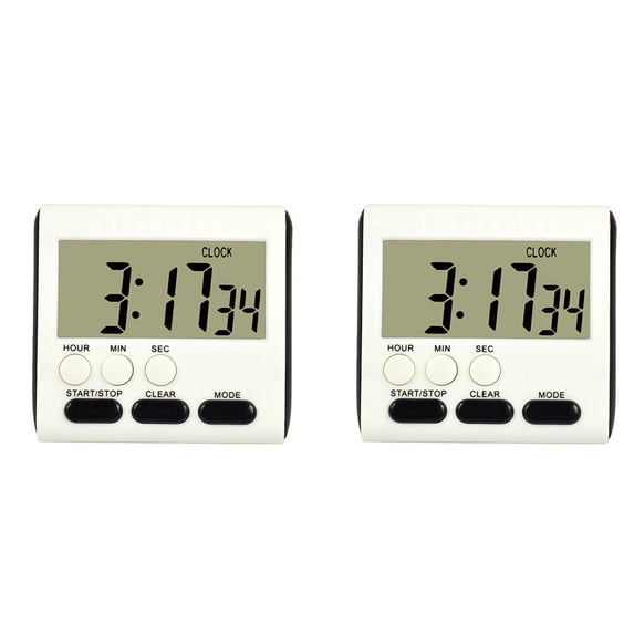 US 2-4Pc LCD Digital Kitchen Cooking Timer Count-Down Clock Loud Alarm Magnetic