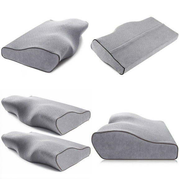 US 2 Pack Contour Memory Foam Pillow Neck Pain Relief Adjustable Washable Cover