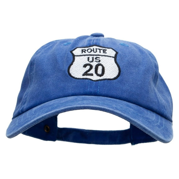 US 20 Embroidered Unstructured Cotton Cap - Royal OSFM