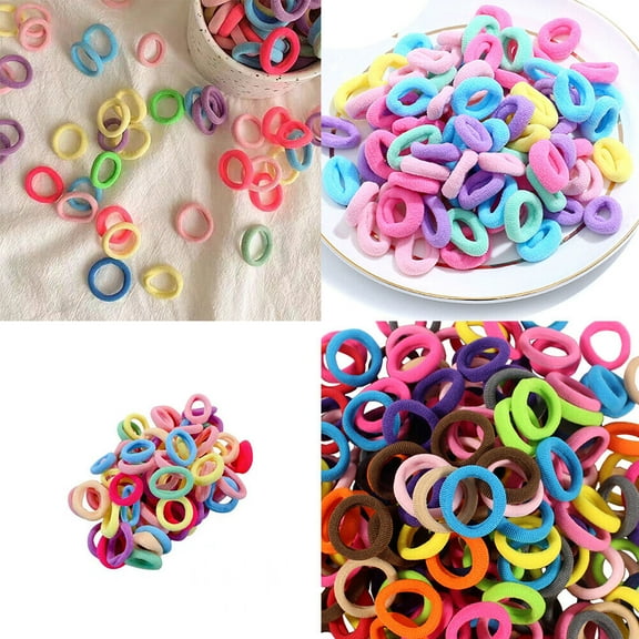US 200-400 Pcs Elastic Hair Ties Band Rope Ponytail Scrunchies Hair Holder Girls