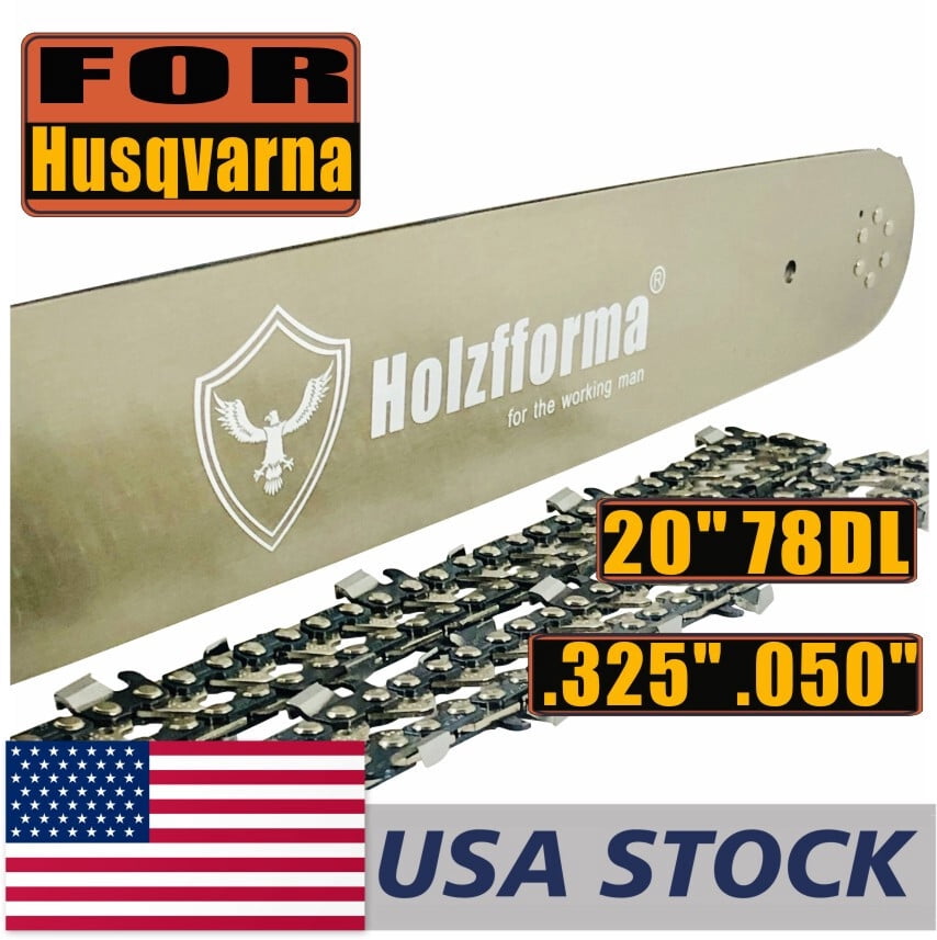 US 20Inch .325 .050 78DL Chainsaw Guide Bar & Saw Chain For Husqvarna ...