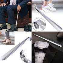 US 22" Extra Long Handle Shoe Horn Stainless Steel Metal Shoes Remover Shoehorn