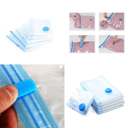 US 22 Pcs Jumbo Vacuum Storage Bag Space Saver Garment Seal Clothes Hand Pump