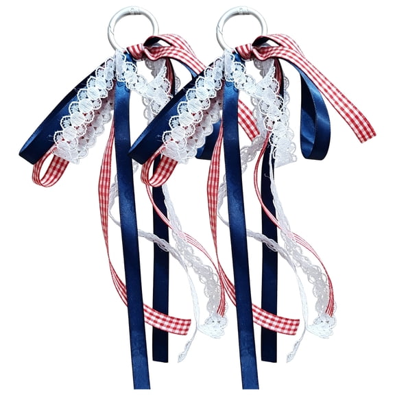 US 250 2 Pcs Patriotic Western Boot Bows, 4th of july decorations, Durable Lace And Satin Ribbon Independence Day Shoe Accessories for Line Dancing Events, Holiday Parades & Rodeo Festival Decor