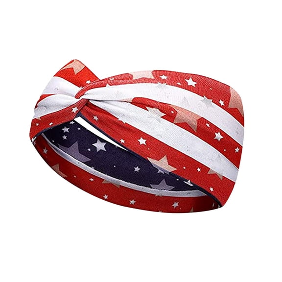 US 250 Elastic Patriotic Headbands, 4th of july Decor, Sweat-Absorbing Polyester Running Sweatbands, 4th Of July Celebration Accessories for Neighborhood Block Parties, 5K Marathons & Backyard BBQs