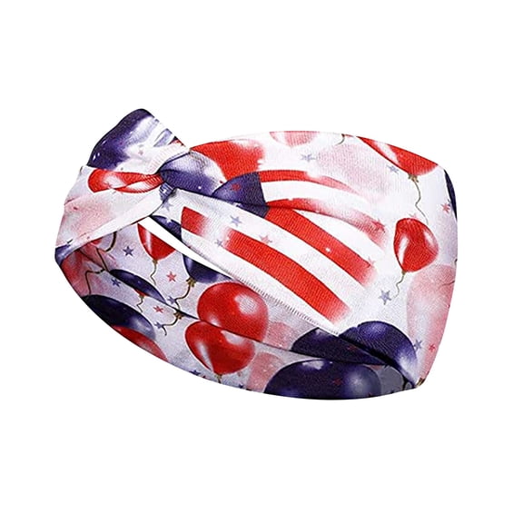 US 250 Elastic Patriotic Headbands, 4th of july Decor, Sweat-Absorbing Polyester Running Sweatbands, 4th Of July Celebration Accessories for Neighborhood Block Parties, 5K Marathons & Backyard BBQs