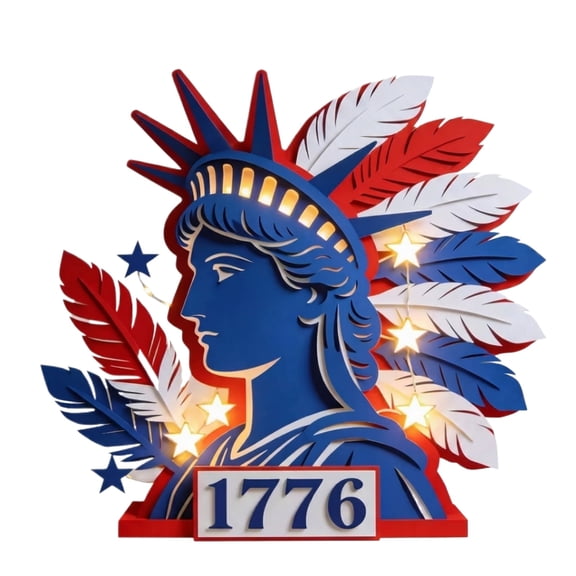 US 250 Patriotic Wooden Door Wreaths, 4th of july decorations, Heavy Duty Wood Welcome Signs with Bows for Front Porch Entries, Patio Walls & Neighborhood BBQ Decor