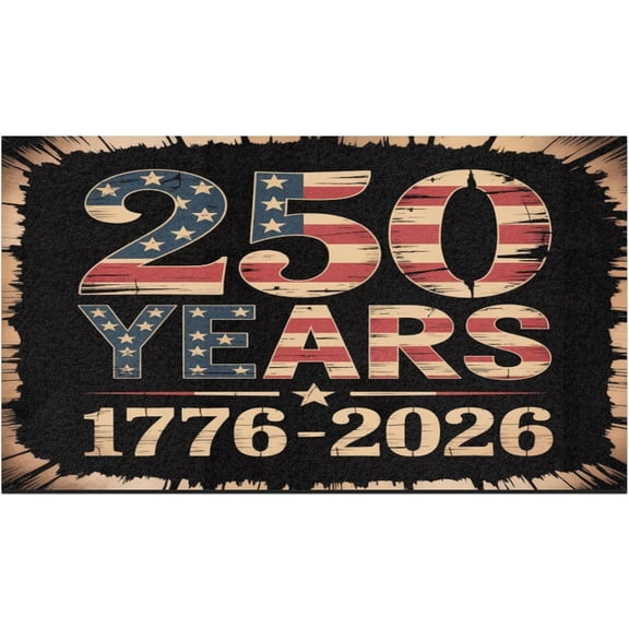 US 250 Years America Anniversarys 250th Independences Day Freedoms Rug Mat for