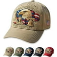thumbnail image 1 of US 250th Anniversary Celebration Hat, Adjustable Embroidery Bald Eagle Patriotic Cap for Men Women, 1 of 5
