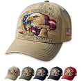 thumbnail image 1 of US 250th Anniversary Celebration Hat, Adjustable Retro Bald Eagle Patriotic Cap for Men Women By PULMCheerger, 1 of 6