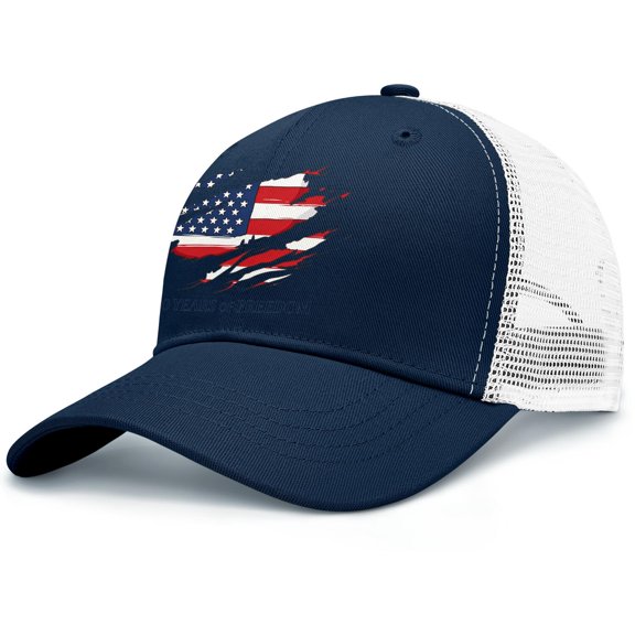US 250th Anniversary Commemorative Patriotic Hat, Adjustable Retro Denim Casual Cap for Men Women