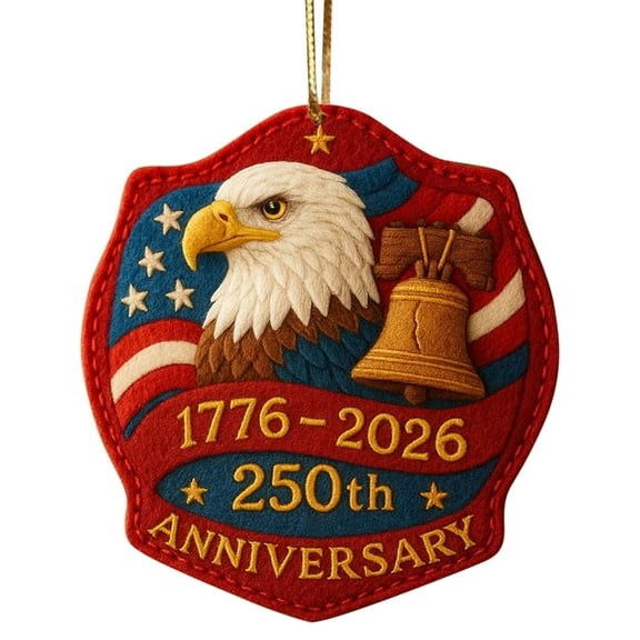 US 250th Anniversary Commemorative Pendant Sign and Decorative Keepsake - Patriotic Wall Hanging Decor for Home, Office, and History Classroom Display