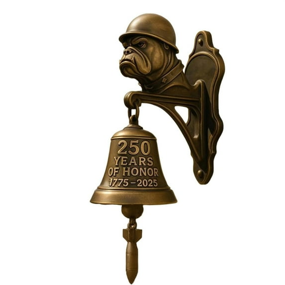 US 250th Anniversary Commemorative Wall Bell – Patriotic Metal Hanging Tribute for Veterans – Outdoor Durable Decoration – 1775–2025 Gift with “250 Years of Honor” Inscription