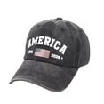 thumbnail image 1 of US 250th Anniversary Hat, Knitted Baseball Cap for Men & Women, Classic America Flag Pattern, 1 of 5