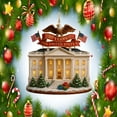 thumbnail image 1 of US 250th Anniversary Ornament, Patriotic White House Hanging Decoration, America 250 Christmas Ornaments, Holiday Keepsake, USA Christmas Tree Decor 2026, 1 of 8