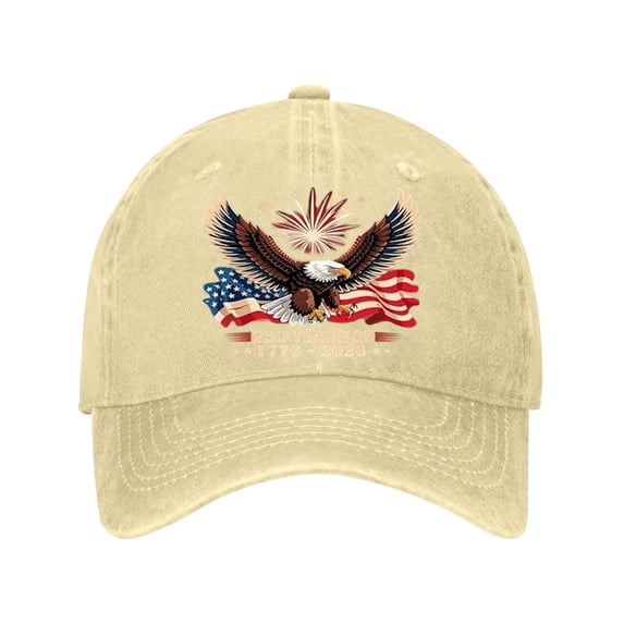 US 250th Anniversary Patriotic Baseball Cap – Adjustable Vintage Washed Hat with USA Flag Embroidery – Commemorative Cap for Men & Women – Celebrate 1776–2026