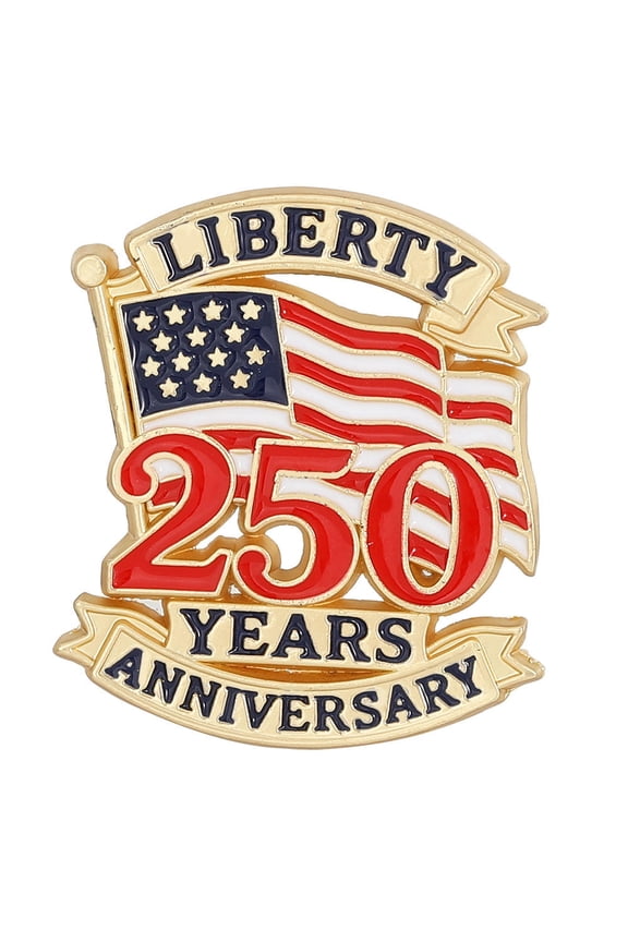 US 250th Anniversary Pin for Men Women US 250 Years Birthday Enamel Brooch Patriot Independence Day Gift Jewelry