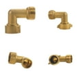 thumbnail image 1 of US 90 Degree Garden Hose Elbow Adapter - Solid Brass Fittings - 2 Piece, Gold, 1 of 8