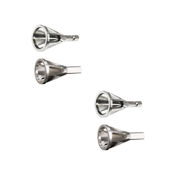US 2Pc Deburring External Chamfer Tool Stainless Steel Remove Burr Drill Bit