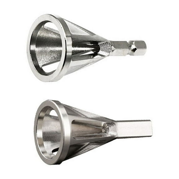 US 2Pc Deburring External Chamfer Tool Stainless Steel Remove Burr Drill Bit