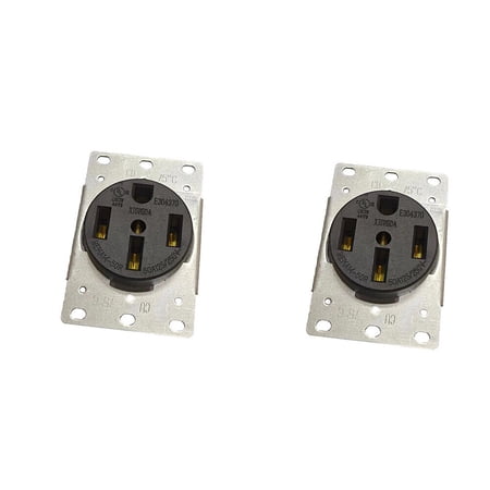 US 2Pc NEMA 14-50R 4 Prong 50 Amp RV Receptacle Wall Outlet 1450 EV Dryer Range
