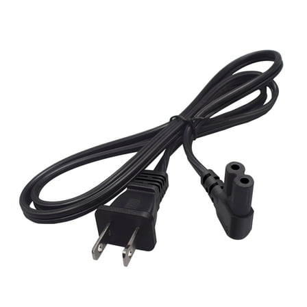 US 2Prong to IEC320 C7 Power Cord, IEC320 Figure 8 Female to US Male Power Cable