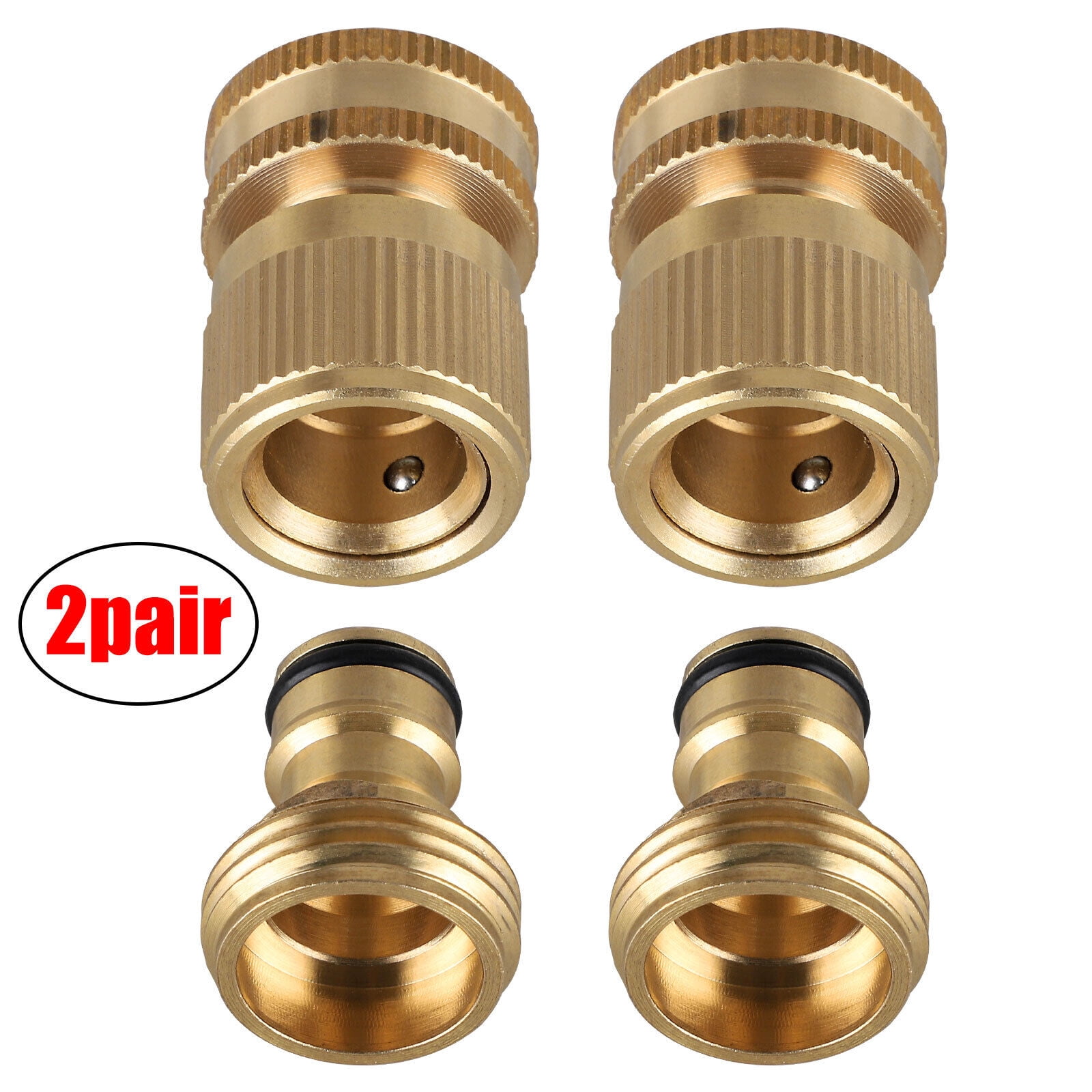 US 3/4" Garden Hose Quick Connect Water Hose Fit Brass Female Male Connector Lot