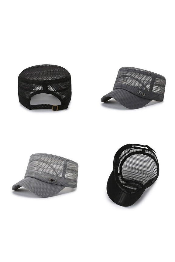 US 3-6 Pack Summer Men's Mesh Flat Cap Army Hat Cadet Castro Military Patrol Bas