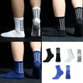 thumbnail image 1 of US 3-6 Pairs Sport Socks Anti Slip W/Grip Soccer Boy Football Basketball Sock, 1 of 11