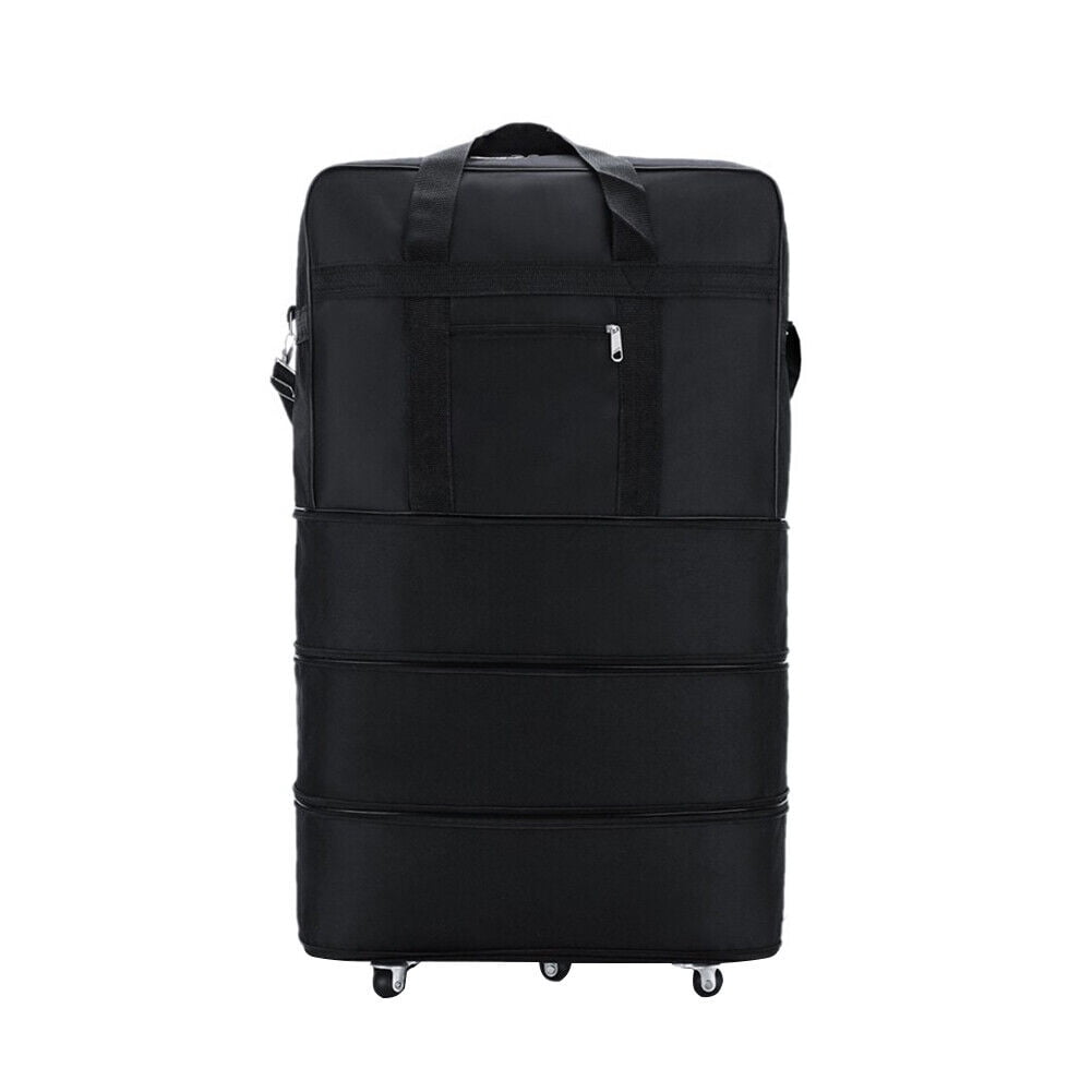 US 3-Layers Expandable Duffel Bag Suitcase Collapsible Rolling Wheeled Luggage