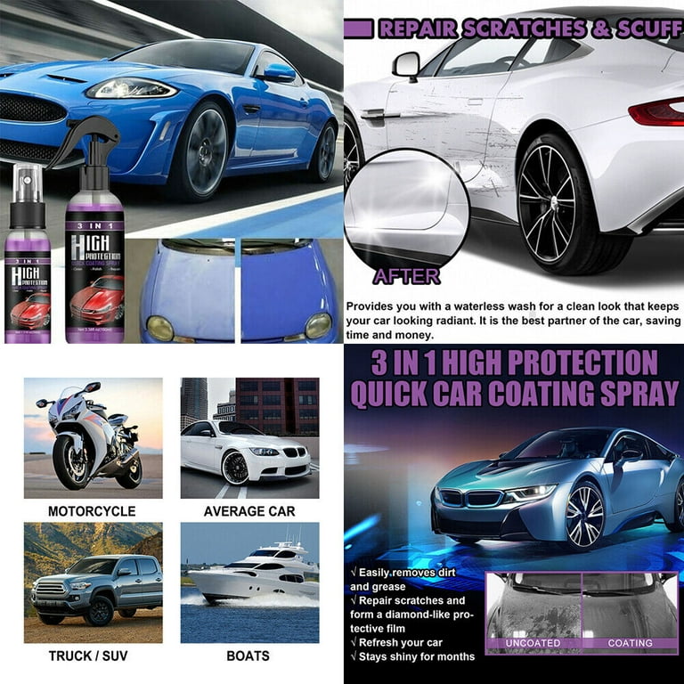 3 In 1 High Protection Fast Car Ceramic Coating Spray,car Scratch