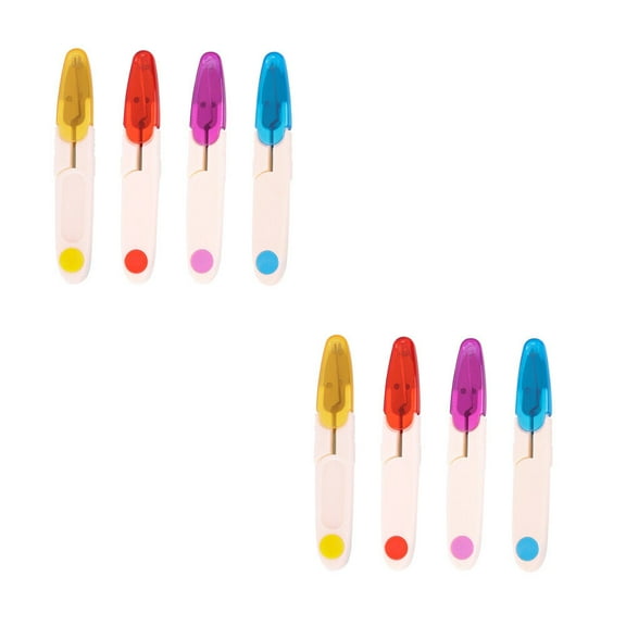 US 4-8 Pack Embroidery Sewing Snips Thread Cutter Cover Scissors Thrum Yarn