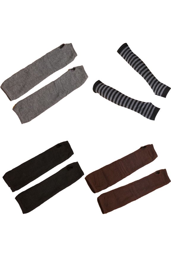 US 4 Pairs 19'' Long Arm Sleeve Protect Sun Block Fingerless Glove All Seasons