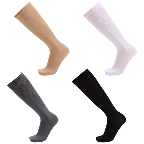 US 4 Pairs Compression Socks Women Men Running Flight Travel Graduated Support
