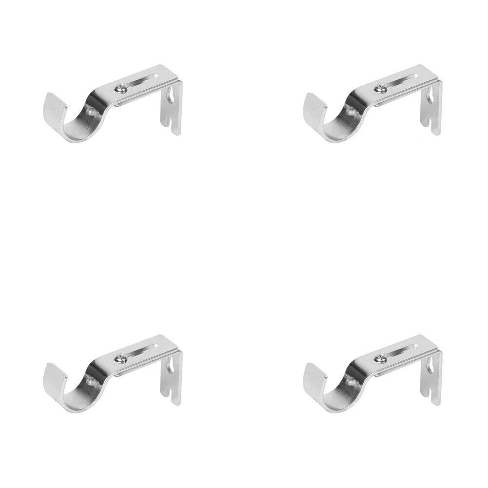 US 4-8 Pc Adjustable Curtain Rod Wall Bracket Hooks anchors Window ...