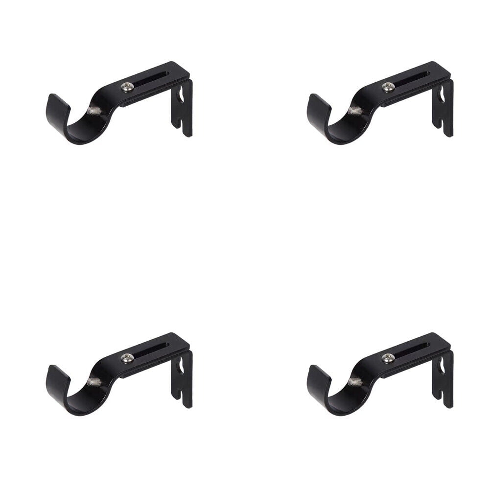 US 4-8 Pc Adjustable Curtain Rod Wall Bracket Hooks anchors Window ...