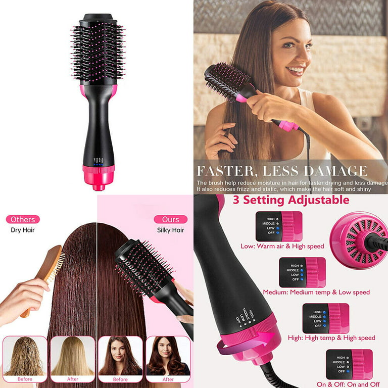 Hair Dryer Brush & 5 in 1 Air Styler, High-Speed Negative Ionic, Fast  Drying, Multi Hair Styler with Automatic Air Curling Iron, Volumizer