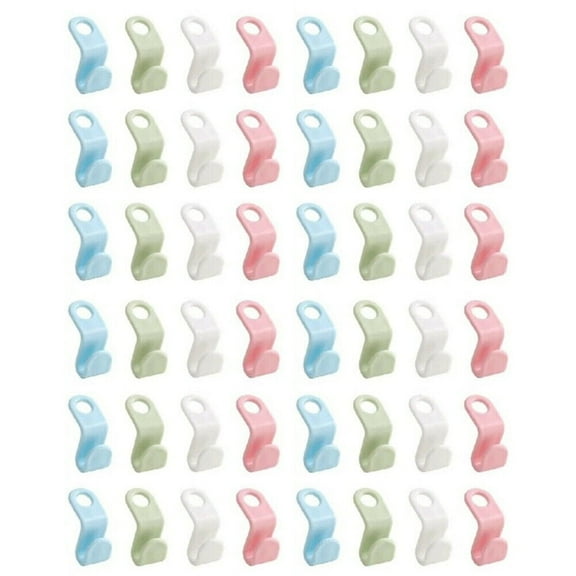 US 48-96 Closet Clothes Hanger Connector Hooks Space-saving Organizer Rack Clips
