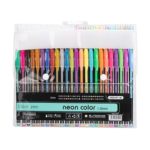 US 48Pcs Neon Color Gel Pastel Pen Point Marker Drawing Note Journaling Doodling
