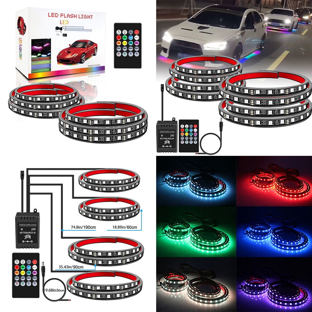 AUTOXBERT 6M 20Ft RGB LED Car Interior Fiber Optic Neon Strip Atmosphere  Light Kit APP 