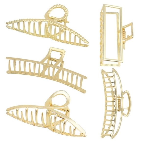 US 5-10 Pack Metal Jumbo Hair Claw Clip Large Strong Hold for Thick Hair Nonslip