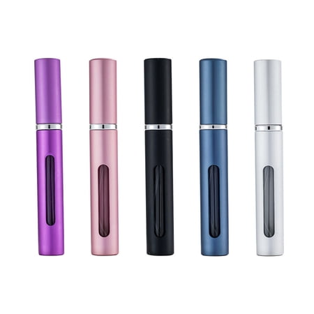 US 5-10Pc 5ml Portable Perfume Bottle Glass Refillable Pump Spray Empty Bottle