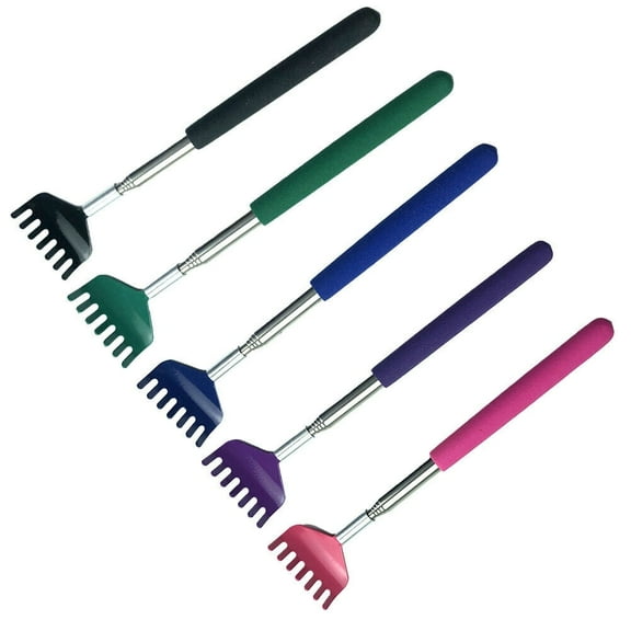 US 5Pc Extendable Back Scratcher Stainless Steel Back Scratcher/Hand Massager