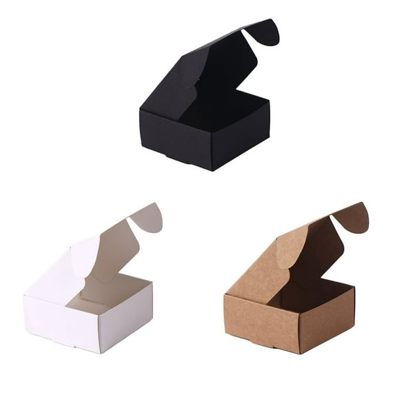 US 50-100 Pack Mini Kraft Jewelry Gift Packing Coin Candy Ornaments Favor Boxes