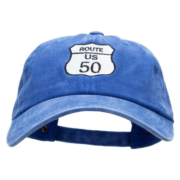 US 50 Embroidered Unstructured Cotton Cap - Royal OSFM