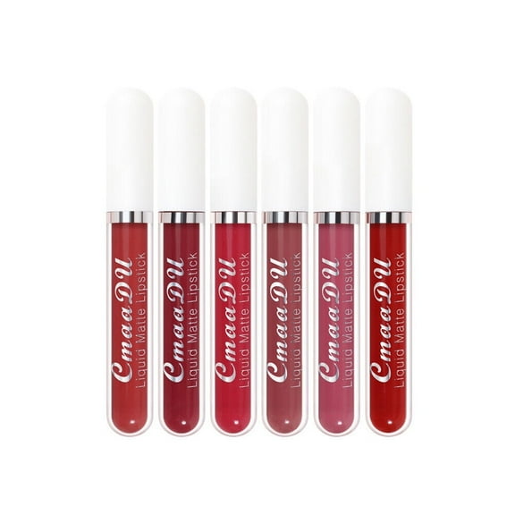 US 6 Pack Set Lipstick Matte Finish Liquid Lip Gloss Long Lasting Waterproof