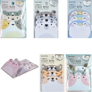 US 6-12 Pc 270-540 Pages Total Sticky Notes Animals Shape Self-Stick Memo Pads