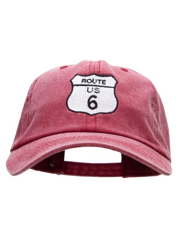 US 6 Embroidered Unstructured Cotton Cap - Wine OSFM
