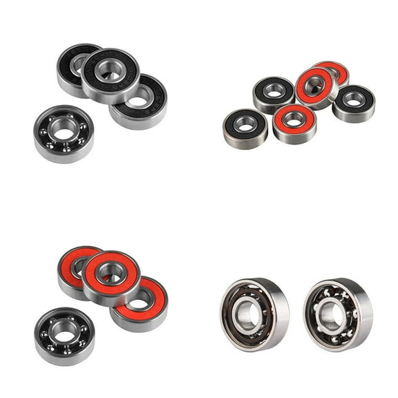 US 8-16 Pcs Skateboard Longboard Bearings PRECISION ABEC 9 BLACK SHIELD Size 608